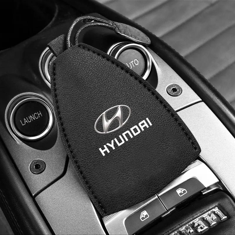 1Pcs Car Key Protection Shell Bag Car Key Case Cover Car Keychain For Hyundai Logo IX35 Bayon Kona I30 ElantraSolaris Palisade