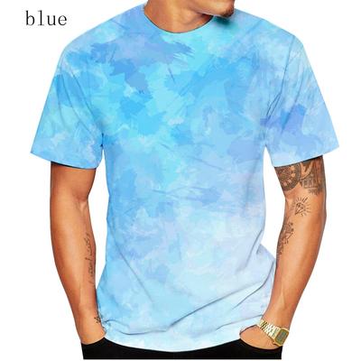 Men's Short Sleeved T-shirt, Hot Tie Dye Printed Shirt 3DT, Round Neck, Summer Top