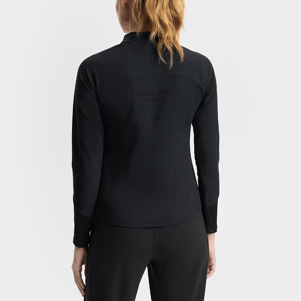 Fila Fitness Moisture Wicking Breathable Comfortable Solid Color Workout Top Women Tops Deep-Black A11W511210FBK