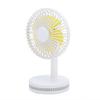 Adjustable Speed Desk Fan for Home, Quiet Operation Fan with LED Bedside Small Light Function, Rechargeable Handheld Fan, Portable Mini Fan for