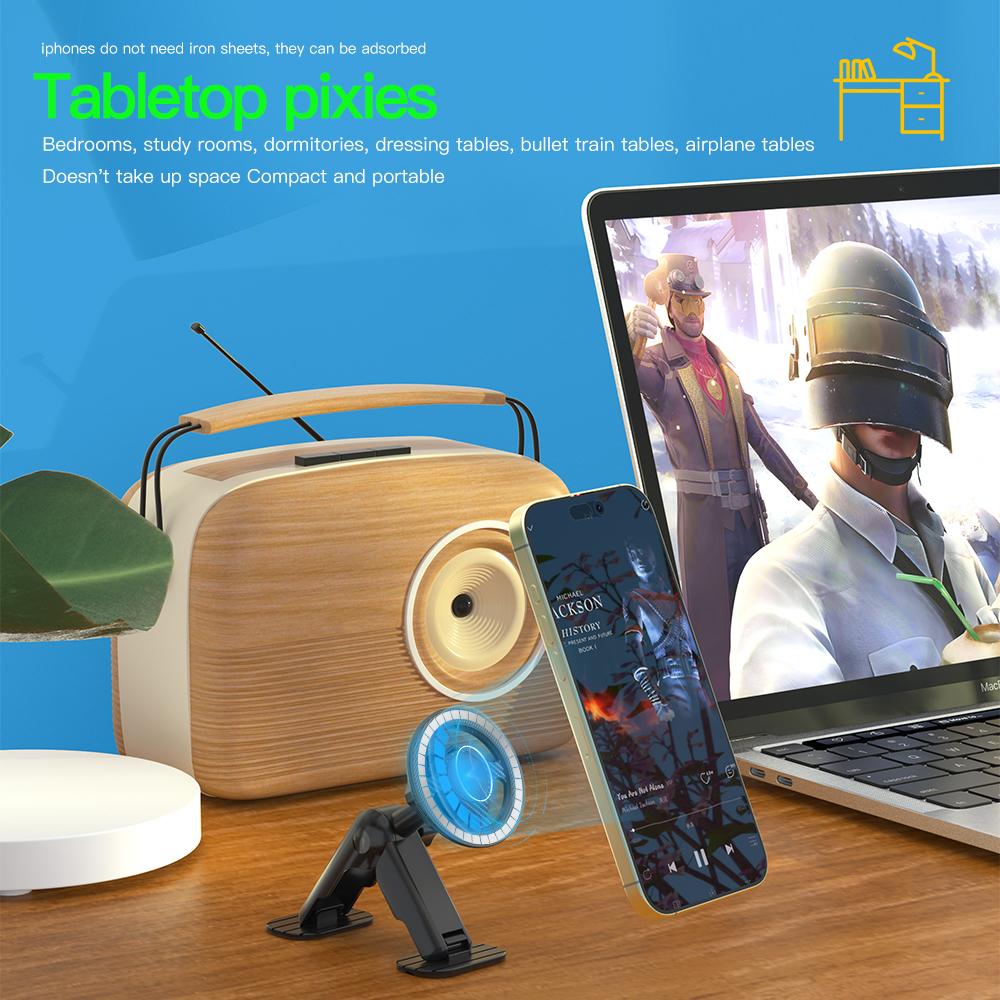 Mini Neodymium Magnet Mobile Phone Holder Suitable for Vehicle Dashboard/Desktop/Wall/Steps Any Place Any Scene