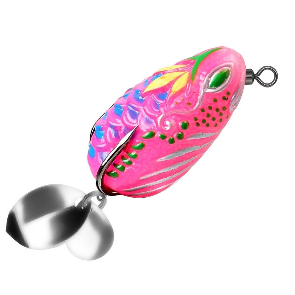 5.7g Soft Frog Lure Metal Spoon Mini Soft Lure Snakehead Fishing Wobbler Bass Fishing