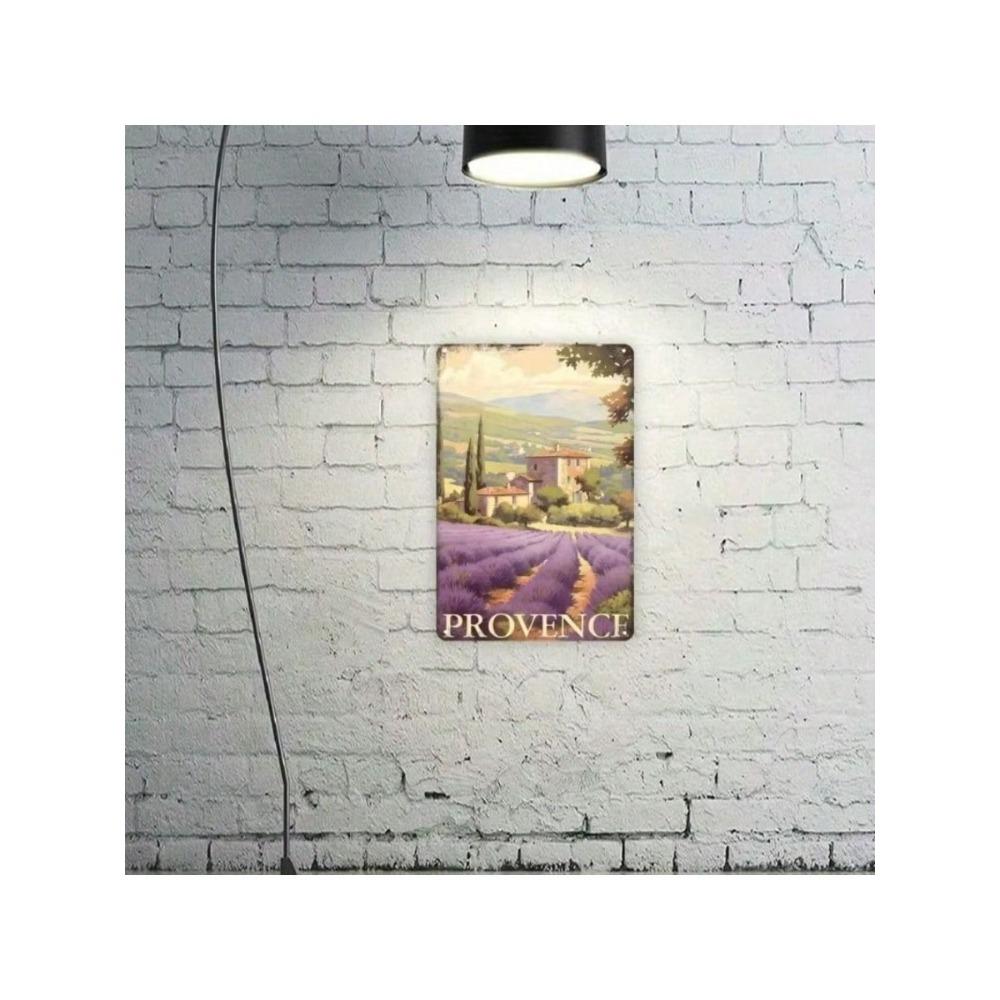 Lavender Field France Metal Wall Art Vintage Tin Sign Home Decor