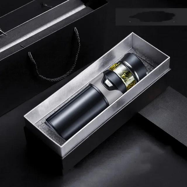 Tea Water Separation Thermos Bottle Stainless Steel Tea Strainer Thermos Infuser Tumbler Vacuum Flask With Tea Filter Two Cover