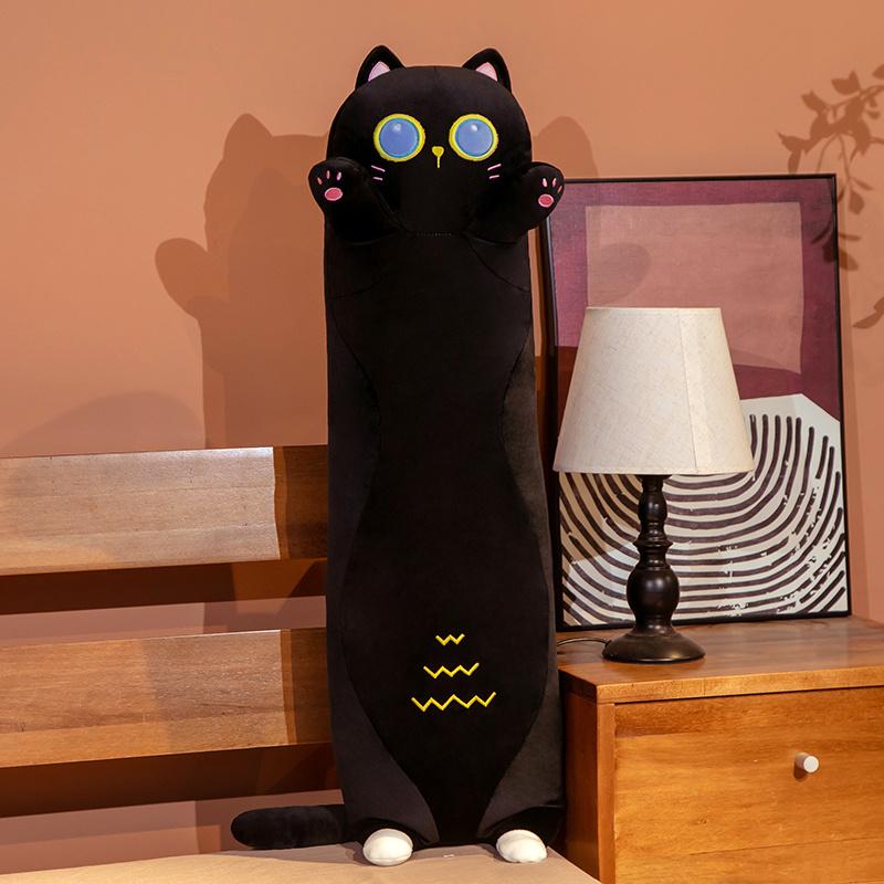 Soft Long Cat Pillow Plush Toys Cat Plush Stuffed Doll Office Lunch Sleeping Pillow Christmas Gifts for Girls Kids
