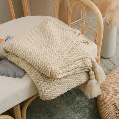 Throw Blanket Blanket With Tassel Knit Plaid Super Soft Bohemia for Bed Sofa Cover Bedspread Decor Blankets