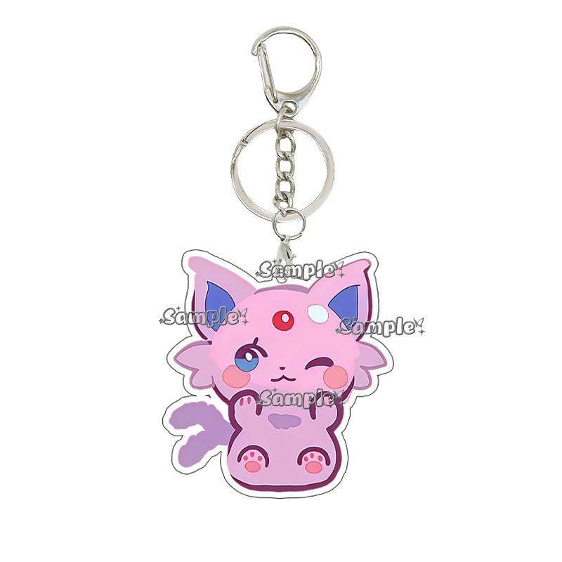 

Pocket Monsters Eevee Creative Leafeon Kawaii Acrylic Keychain Anime Cartoon Pendant Couples Bag Charm Decor Accessories Gifts about 5cm
