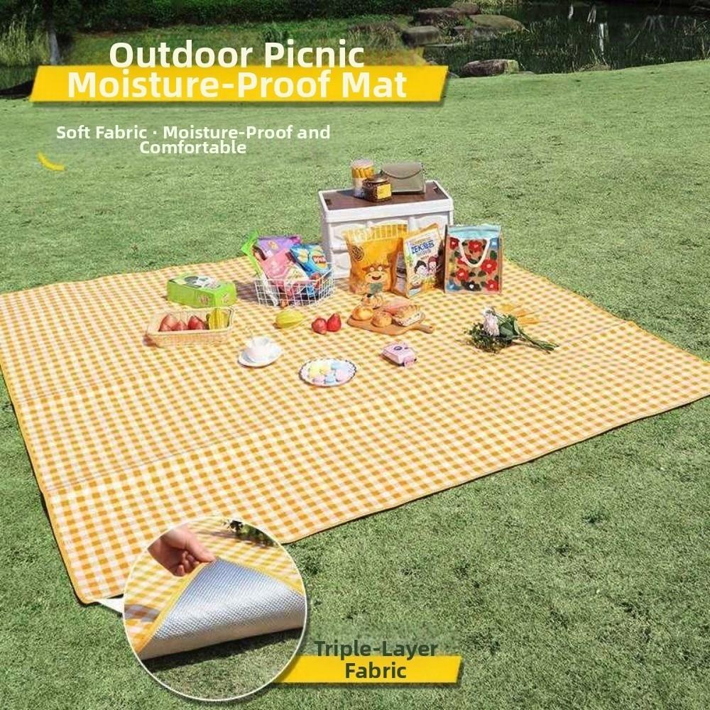 Waterproof Picnic Mat Beach Mat Foldable Pearl Cotton Aluminum Film Mat