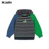 M.Latin Boys' Hooded Contrast Raglan Sweater