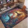 Alfombra de Terciopelo de Cristal Suave con Tema General de Música, Impresión de Nombre y Texto Personalizados, Alfombra de Suelo Antideslizante para Dormitorio Sala de Estar