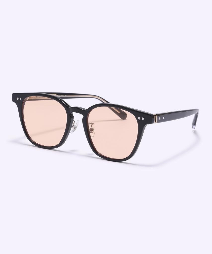 Alloaiweeo [Silverbite] Sbs1601 0902G Acetate Square Black Orange Tint Sunglasses