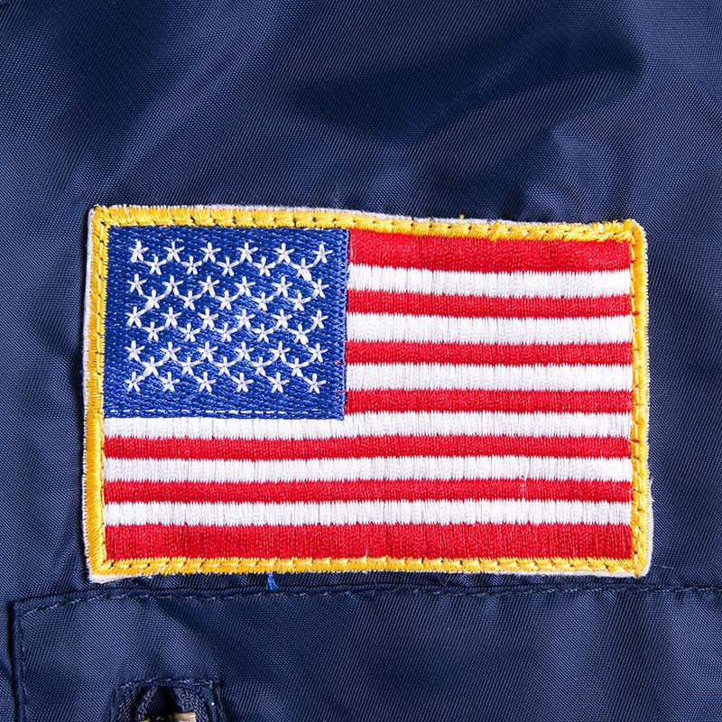 Dünne Fliegerjacke Herren Freizeitjacke mit Stehkragen Amerikanische Frühlings- und Herbstjacke in Übergröße