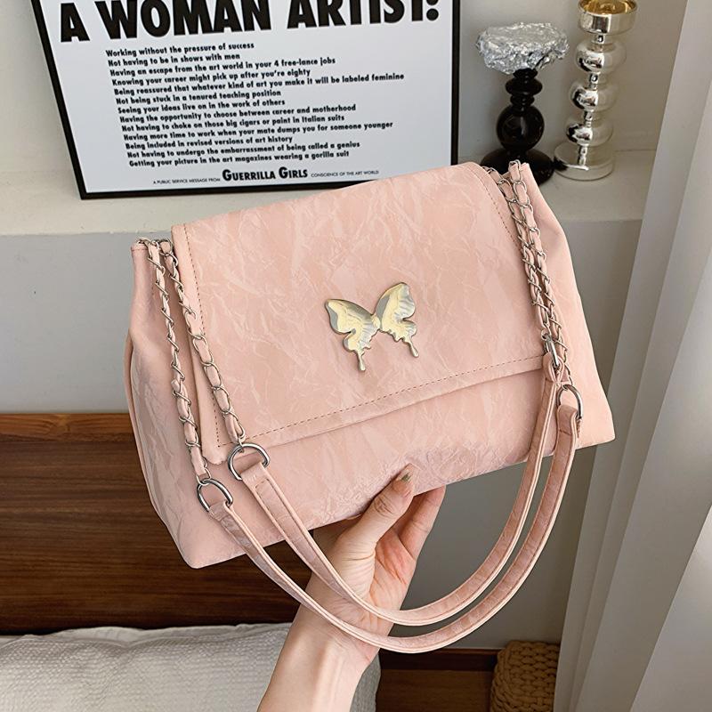 Koreanische Nischen-Pendeltasche für Damen im Frühling und Sommer Neue trendige Mode-Kettentote-Bag Vielseitige Ein-Schulter-Umhängetasche