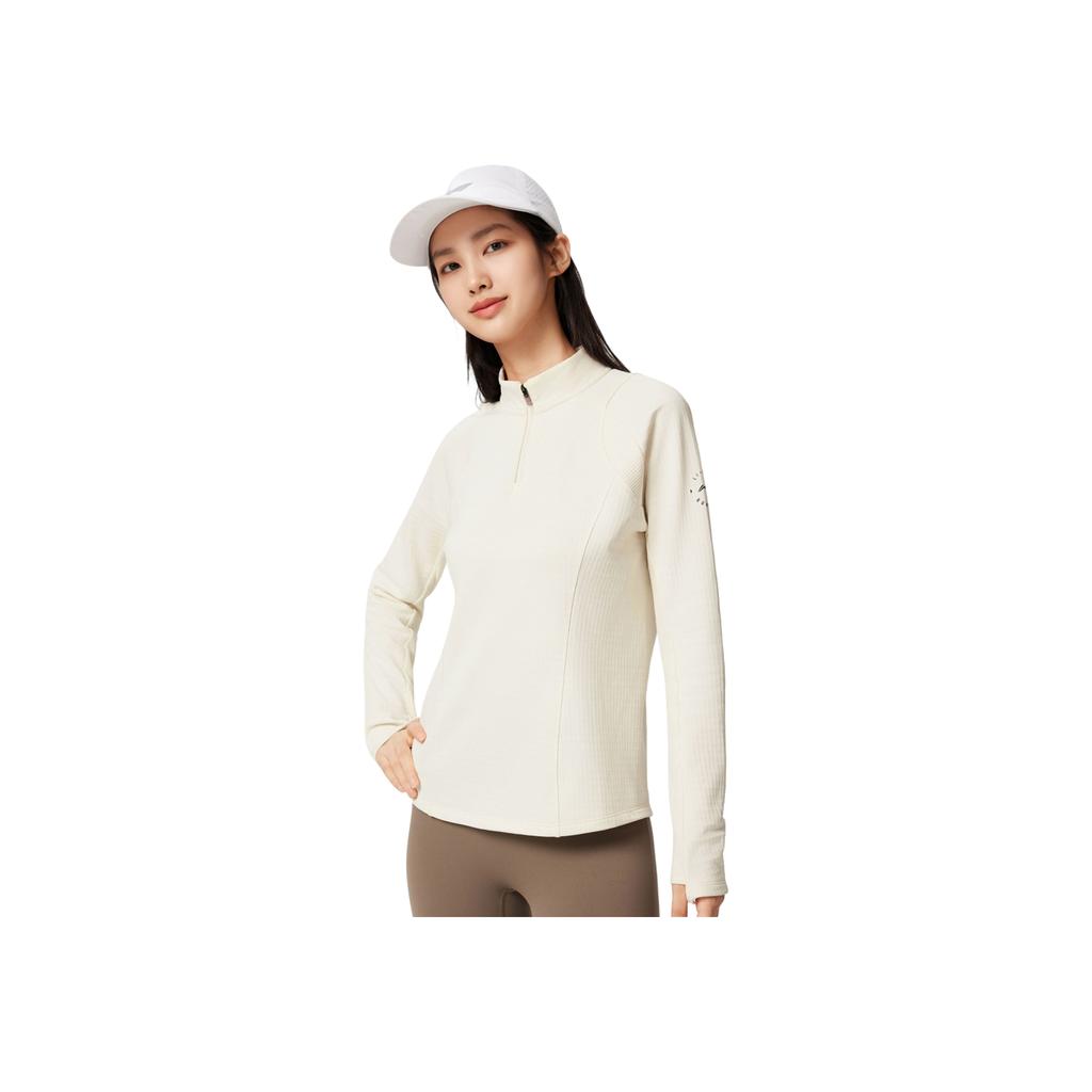 Li-Ning Antibacterial Stand Collar Logo Letter T-Shirt Women Tops ATLV226-2