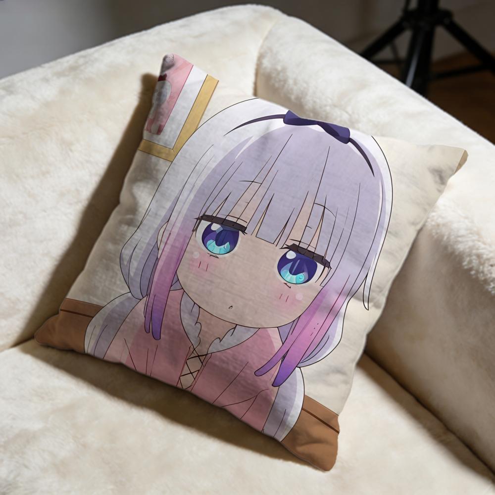 Stylish MMiss Kobayashis Dragon Maidiou Cushion Cover Soft Decorative Pillow Case Suitable for Bedroom Sofa Car Travel Use