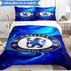 3PCS Chelsea Fc  Printed Soft Bedding Set,Including 1pc Duvet Cover And 2pcs Pillowcases Perfect for Bedroom, Dormitory, Fan Gift