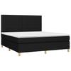 Vidaxl Continental Bed With Mattress, Black, Fabric 160X200 Cm