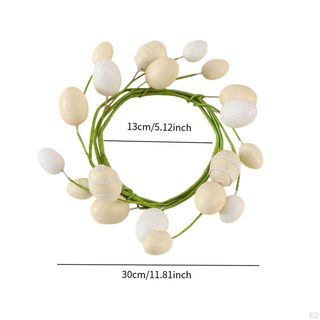 Easter Eggs Ring Wreath Artificial for Front Door Handcraft Spring Decor Home Indoor