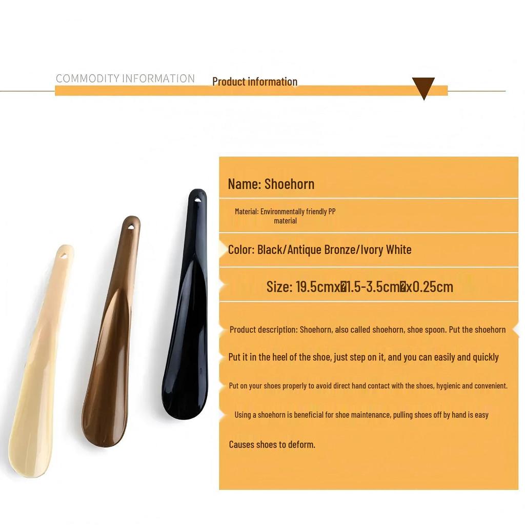 Sada 3 přenosných plastových nazouvacích lžic na boty - Kreativní design pro snadné obouvání