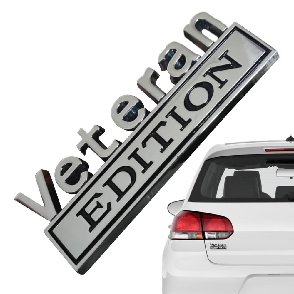 Car Styling 3D Veteran Edition Emblemă adezivă metalică Insigna decorativă Decal amuzant Accesoriu auto