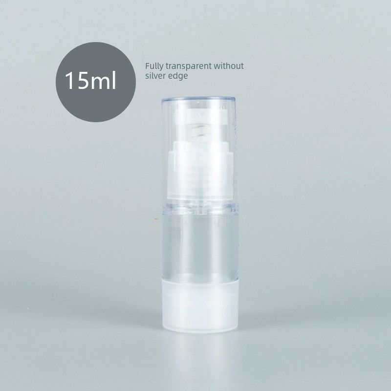 

High-Grade Essential Oil Cosmetics Vacuum Flask 15ml Fully Transparent Round Head Lotion