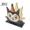 Cartoon Style Ornament Halloween Wooden Napkin Holder, Ghost Mummy Pumpkin Gothic Rustic Dining Table Accessory Tabletop Tissue Dispenser for