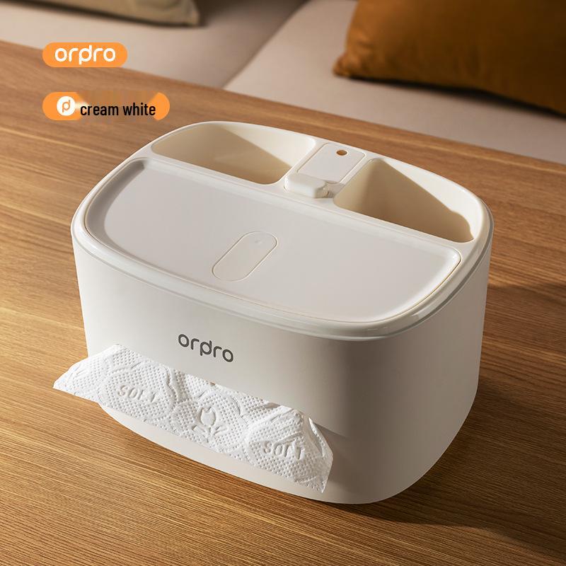 

Multi-Functional Tissue Box with Remote Control and Toothpick Storage