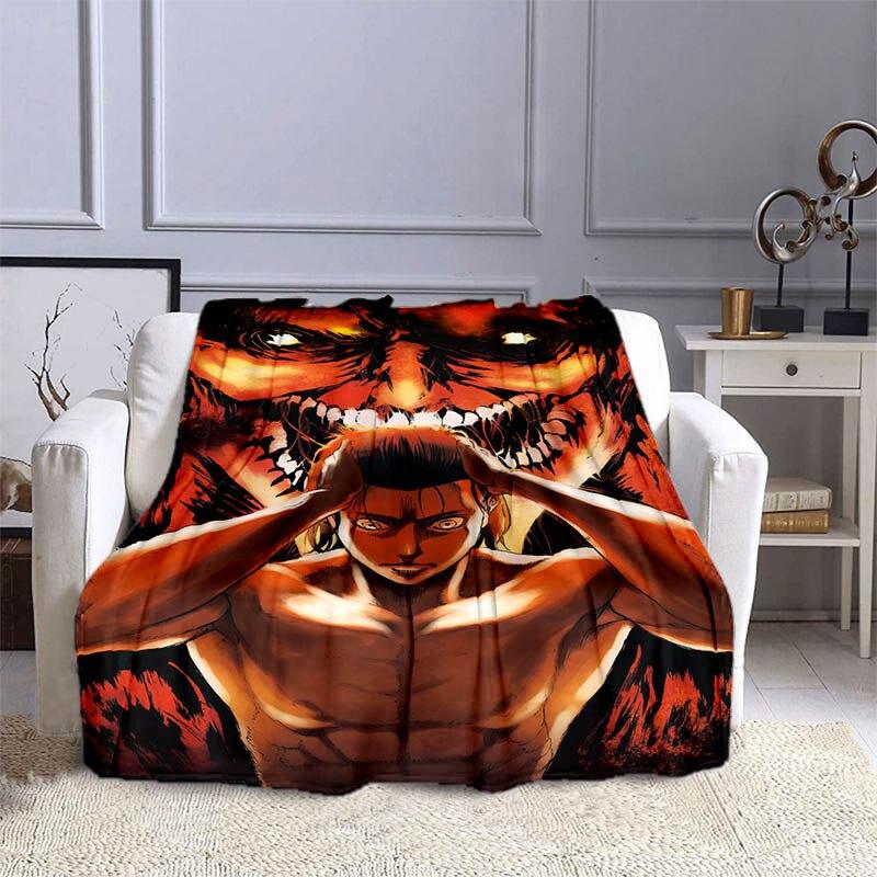 Attack On Titan Wings of Liberty Anime Blanket Soft Cozy Blanket Flannel Blanket Kids Blanket Home Travel Blanket Gift