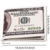 Men'S Personalized Us Dollar Bill Pattern Double Fold Retro Wallet With Creative Style Multiple Card Slots Double Fold Classic Short Wallet