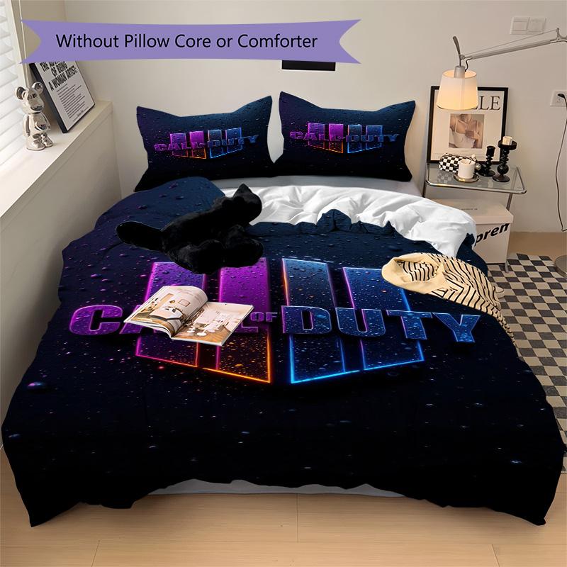 Call Duty Bedding 3 Piece Set HD Print Duvet Cover Pillowcases for Teens Adult Bedroom Decoration Christmas Gift