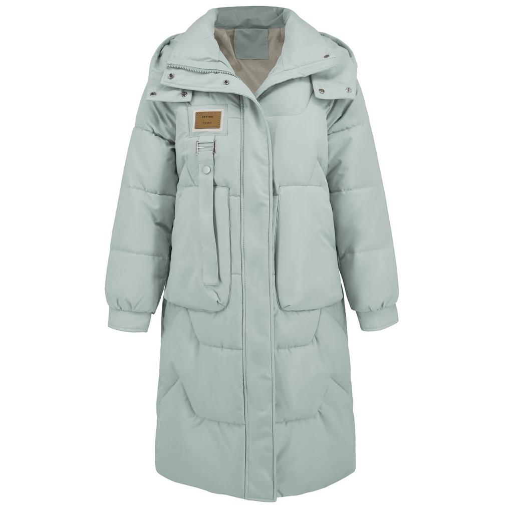 2025 Women's Winter Cotton Coat Thickened Long Sleeve Warm Hooded Outerwear Jacket