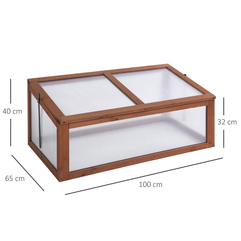 Mini Greenhouse, Small Greenhouse for the Garden, with PC Panels, Good Light Transmission, 100L X 65W X 40H Cm