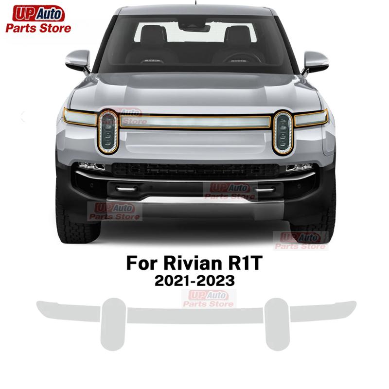 

2 Pcs Car Headlight Protective Film Transparent Black TPU Sticker For Rivian R1T 2021 2022 2023 Accessories прозрачный