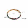 Eleganter Cloisonné Offener Armreif Zink Zink Zinklegierung Retro Hof Blumiger Armreif Vintage Emaille Armband Mode