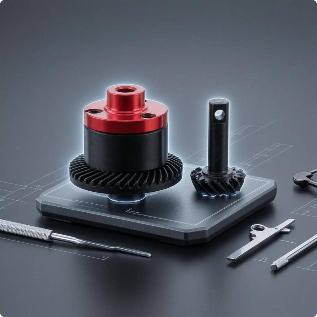 Spiral Bevel Gear Assembly Hardened Steel Tooth Profiles with