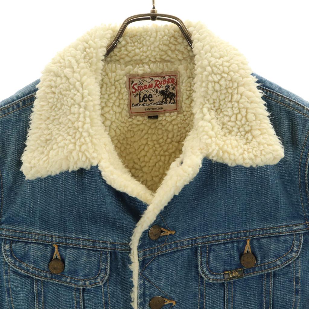 Lee STORM RIDER Back bore Denim Jacket L Wash blue Denim jacket trucker Women Used