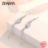 925 Sterling Silver Double Heart CZ Earrings For Women Charm Jewelry Gift