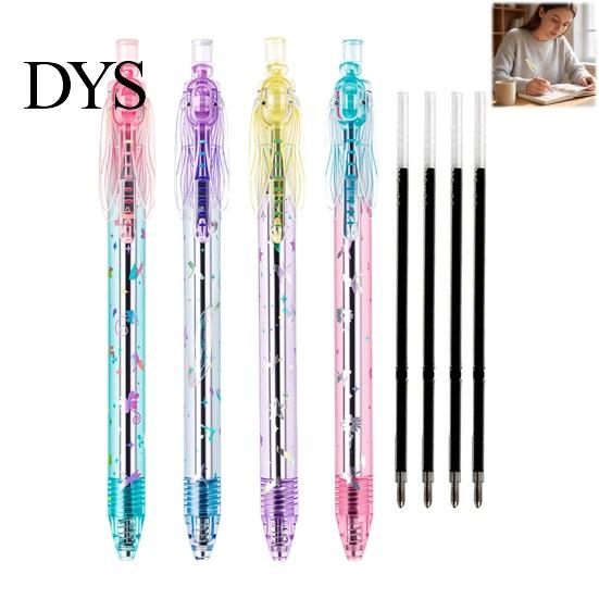 Kawaii pera pro deník a poznámky Třpytivá křídla Vážka Gelové pero, 0,5 mm Hladké psaní Průsvitné tělo Papírnictví, Kreativní dárky Přátelé