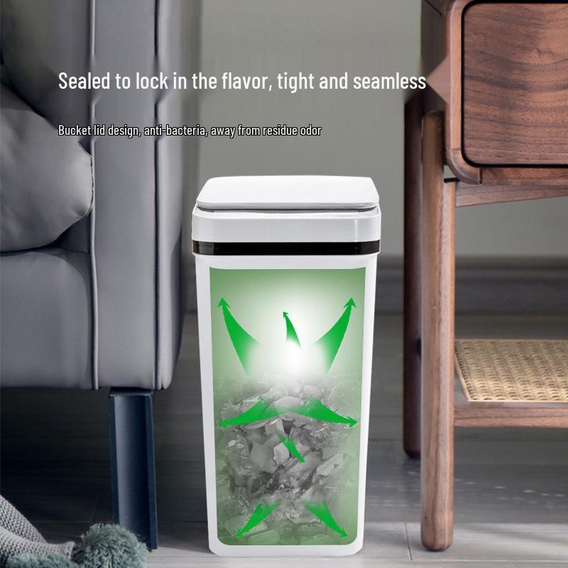 Smart Sensor Trash Can with USB Charging for Home, Bedroom, and Bathroom