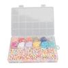 DIY Bracelets Making Beads Kit 2100pcs 4mm Beads 600pcs Letter Beads Set Fadeless Acrylic Beads Kit for Necklaces Earrings