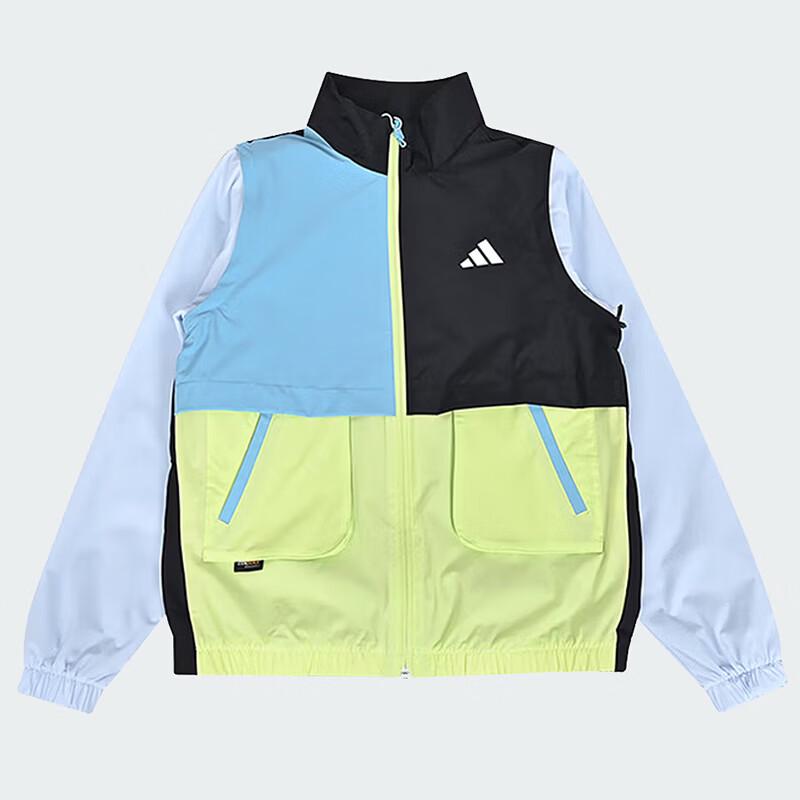 adidas Boys' Detachable Sleeve Colorblock Woven Sports Jacket KH0237