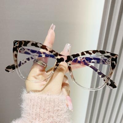 Vintage Fashion Cat Eye Computer Glasses for Women T-shaped Optical Eyewear Anti Blue Light Blocking Vintage Style
