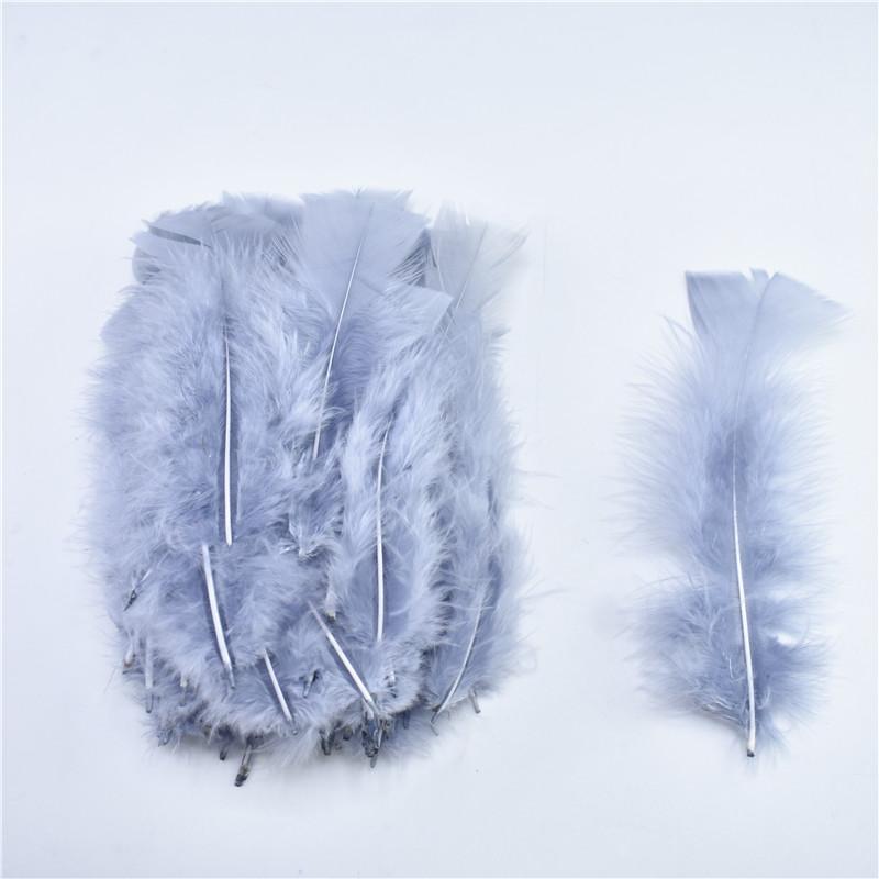 100pcs Flat Fluffy Colorful Turkey/Chicken FeathersDiy Pheasant Plume for Needlework Decor Clothes Handicraft Accessories10-18cm