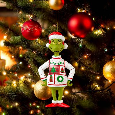 Weihnachtsbaum 2D Anhänger, Weihnachtsbaumschmuck zum Aufhängen, Weihnachtsbaumschmuck Hängeanhänger, Weihnachtsfeier Zubehör