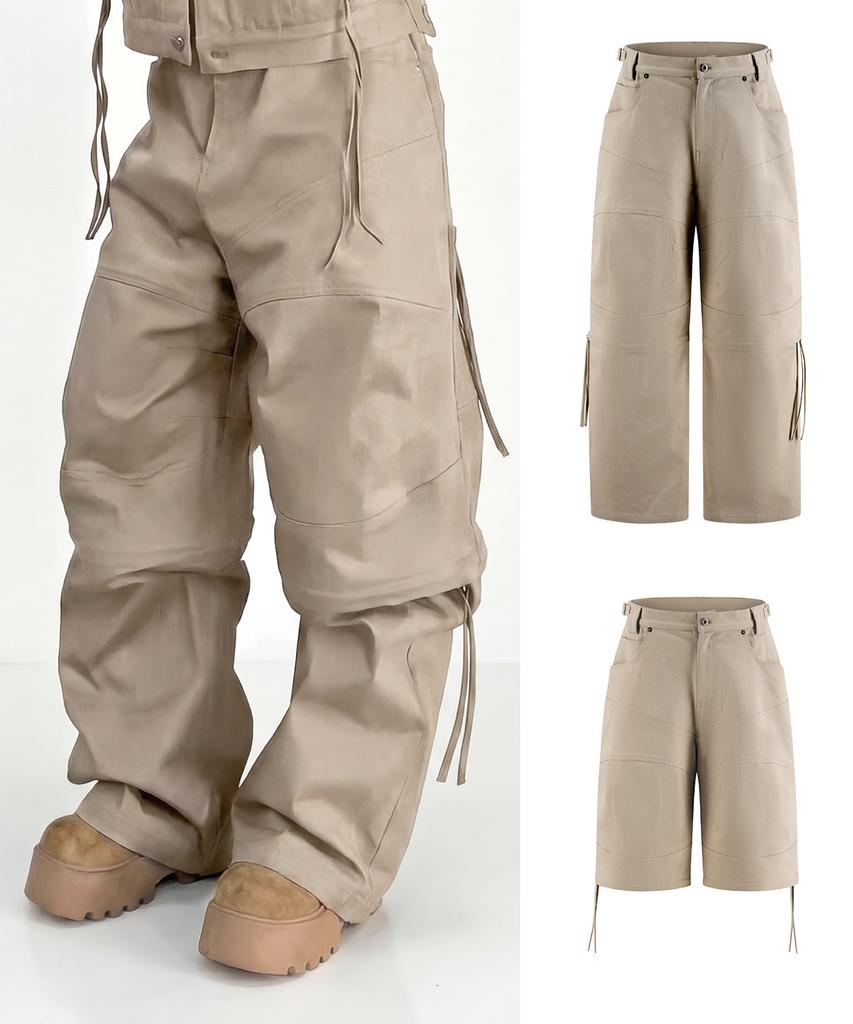 Dios Piece (Duc) 2Way Zipoff Biker Pants Beige