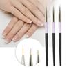 3pcs Delicate Fine Detail Nail Brush Fine Detail Nail Liner Brush  Nail Art Design