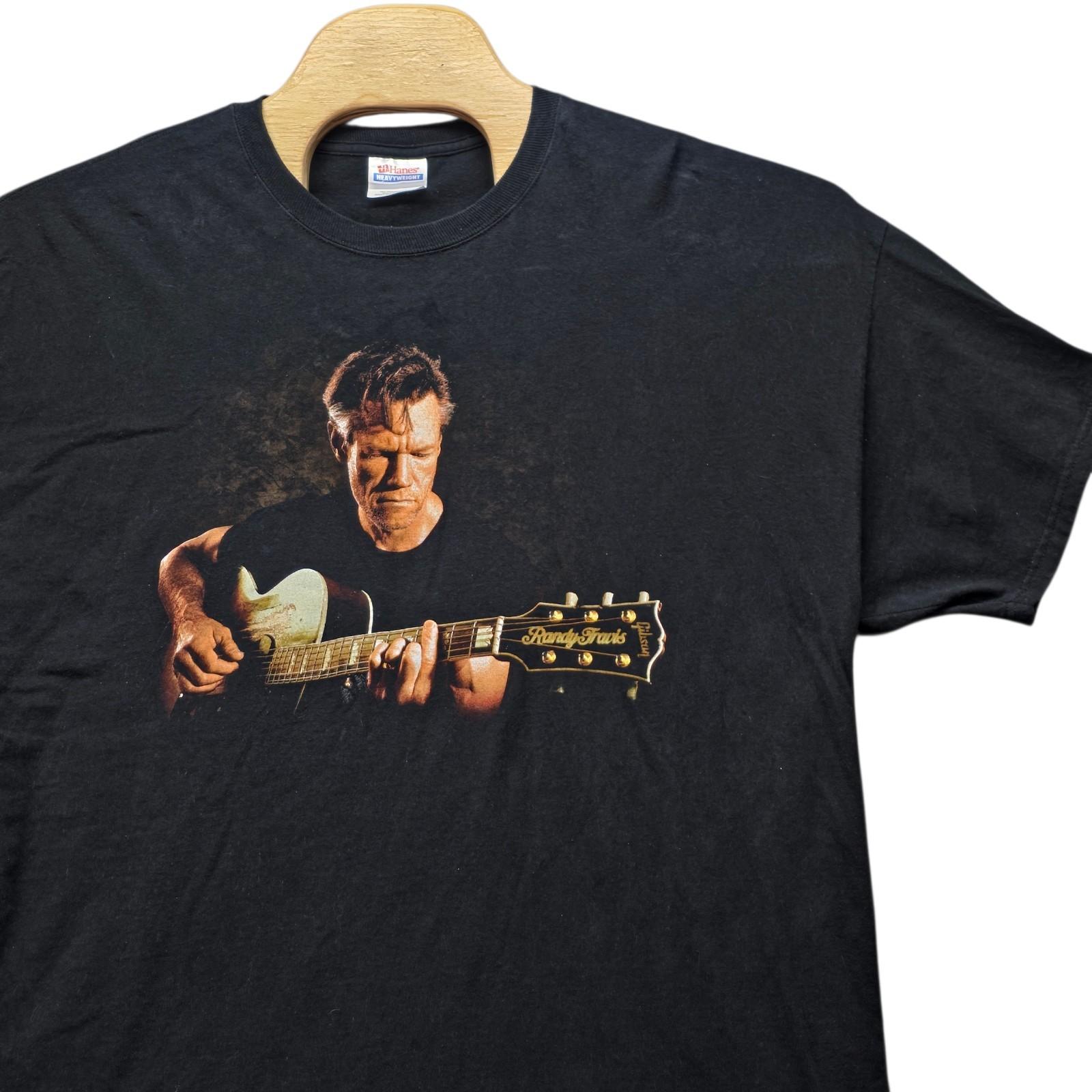 Vintage Randy Travis T-Shirt 2XL Black Tradition Gibson Guitar Country Music Tee Unisex T-Shirt XXXL