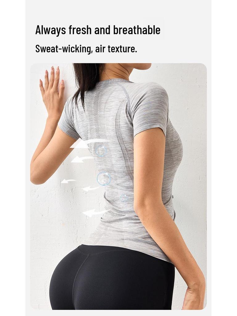 Women's European & American Seamless Quick Dry Running & Yoga Top