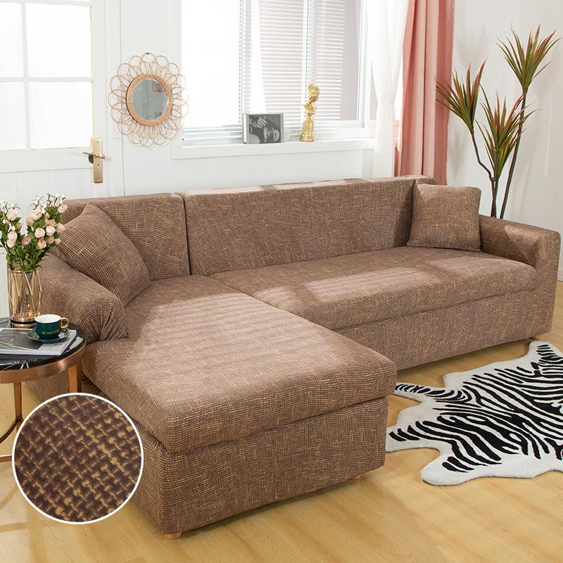 Premium Texture Couch Covers for Sectional Sofa Washable Stretch Sofa Covers L Shape Sofa Slipcovers Anti Slip Furniture Protector 1pc
