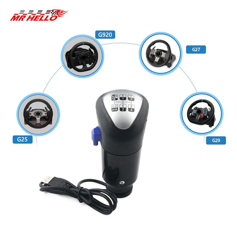 PC USB Shifter Gearshift Knob For ATS&ETS2 Games Compatible With Logitech G29 G27 G25 G920 Euro Truck Simulator
